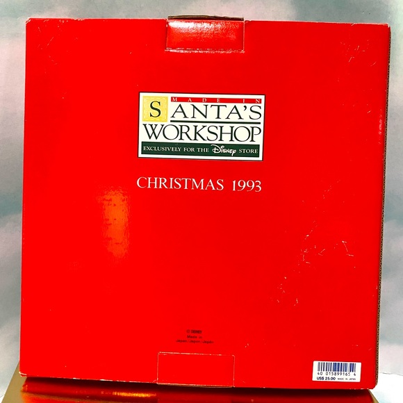 DISNEY STORE NWT VTG 1993 CHRISTMAS SANTA’S WORKSHOP PORCELAIN PLATE JAPAN 9.5” - Picture 11 of 14
